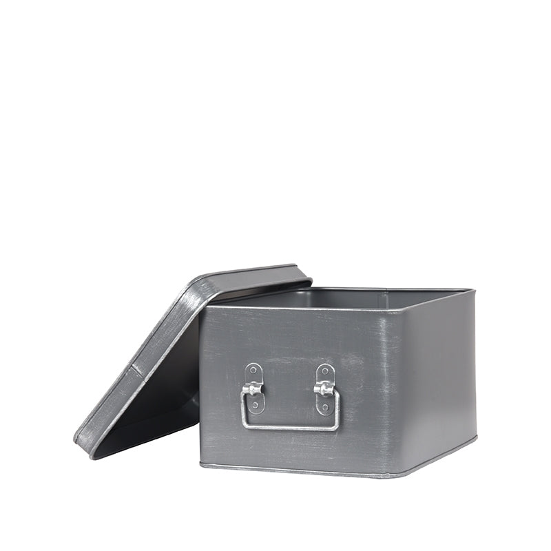 LABEL51 Storage Tin Media Storage Box - Gray - Metal - L