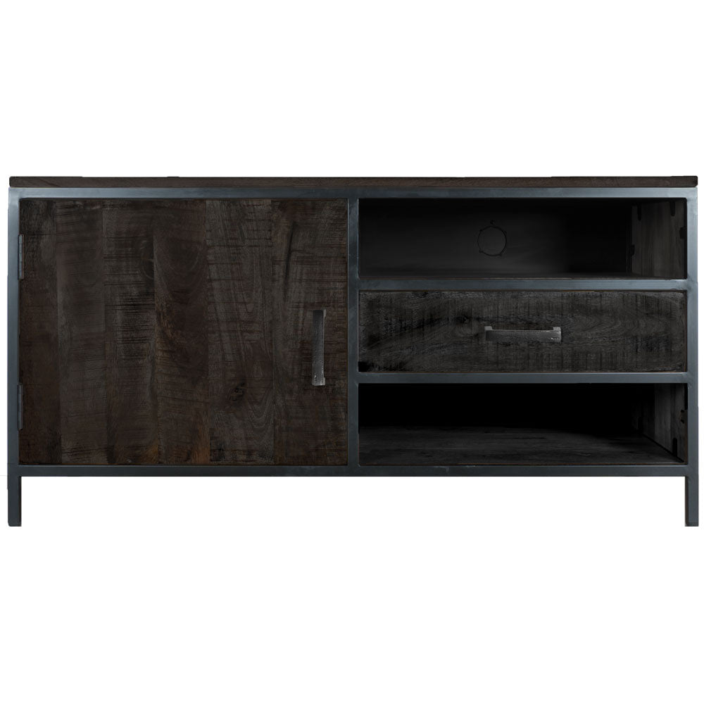 TV Sideboard Luuk Black Mango Wood 120 cm