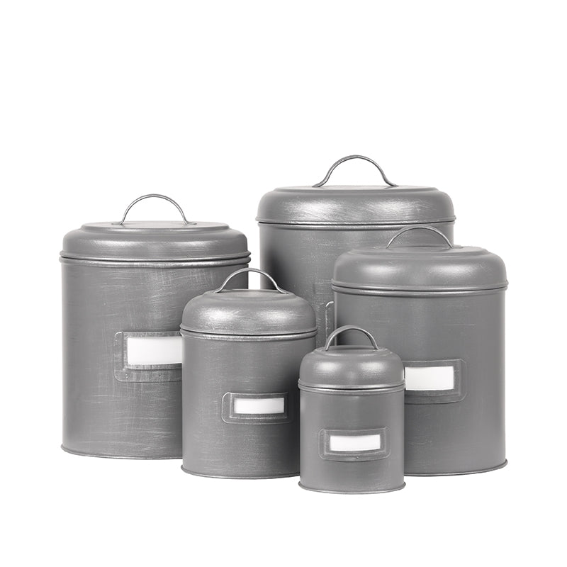 LABEL51 Storage tin Storage tin - Antique gray - Metal - M -