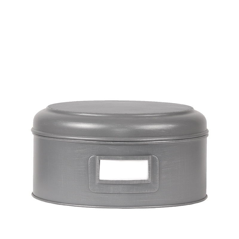 LABEL51 Storage tin Storage tin - Antique gray - Metal - XL -