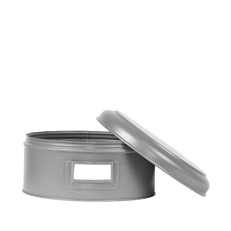 LABEL51 Storage tin Storage tin - Antique gray - Metal - XL -