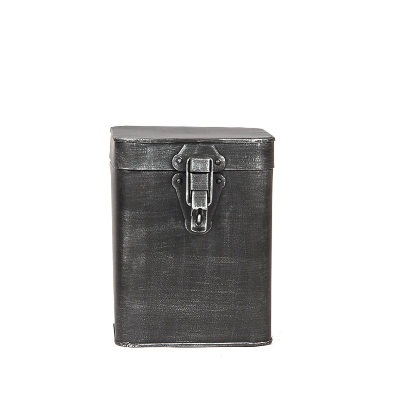 LABEL51 Storage tin Storage box - Antique gray - Metal - L -