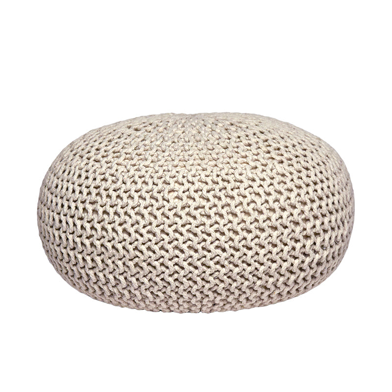 LABEL51 Pouf Knitted - Natural - Cotton - L