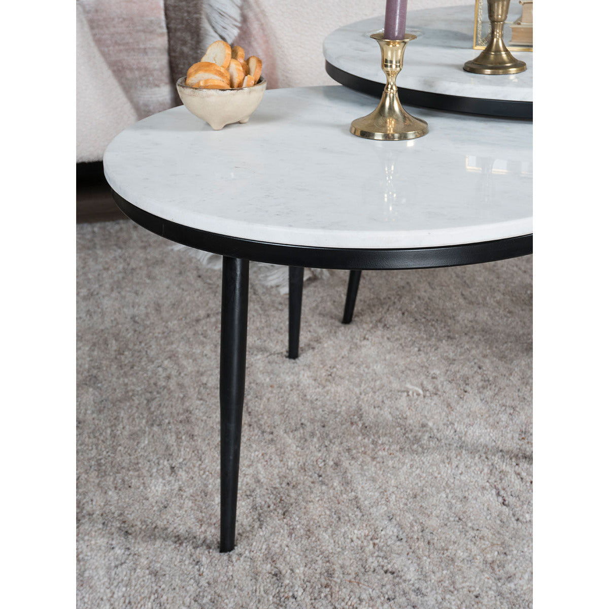 Coffee table Melle - Marble - Set of 2
