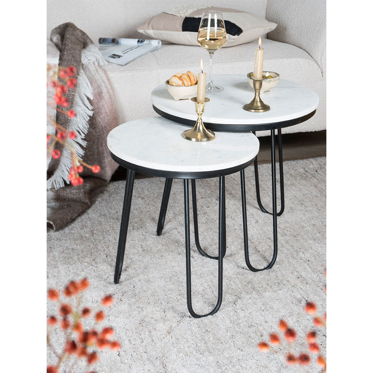 Milan coffee table - Marble - 39 cm