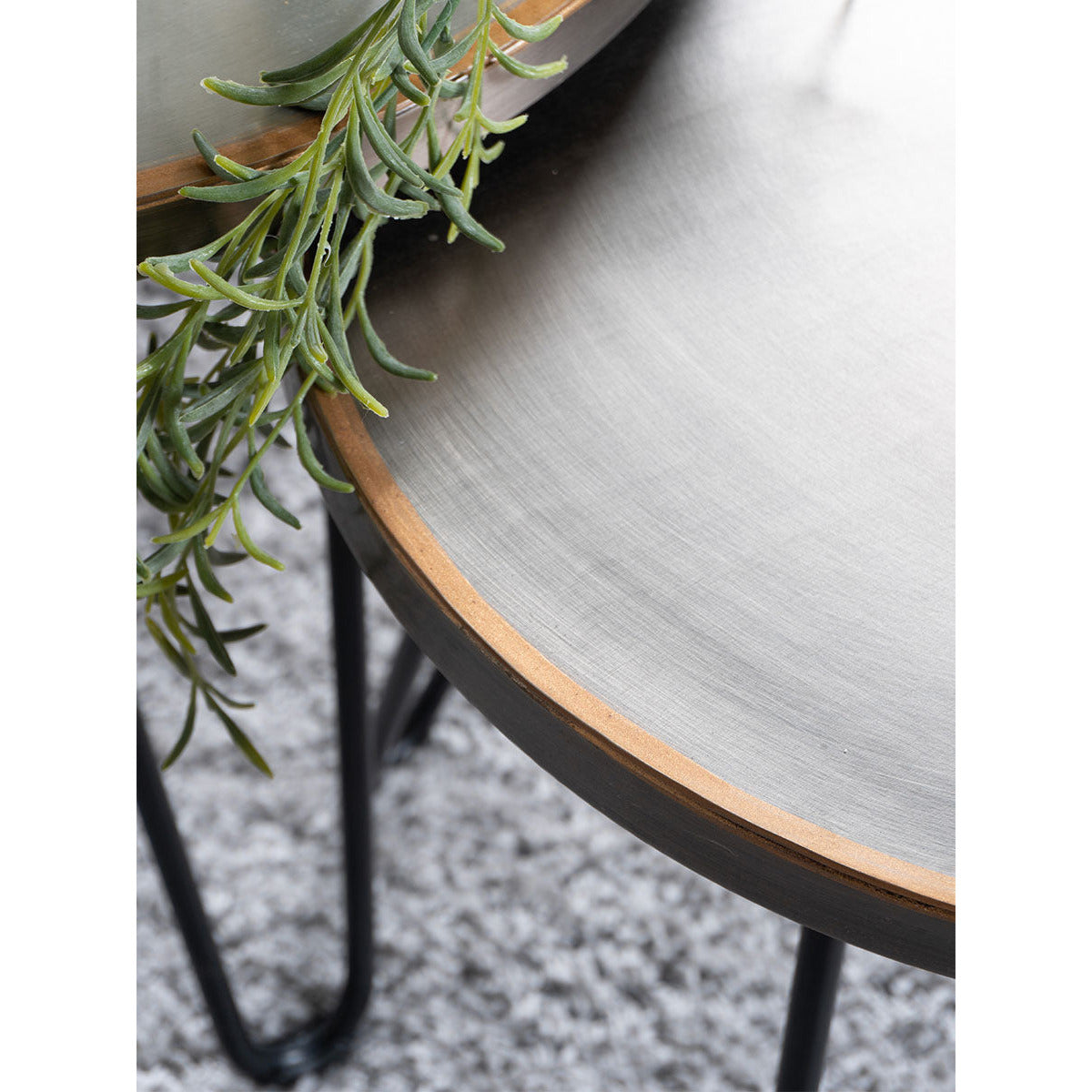 Coffee table Palma - 49 x 49 cm - Nickel