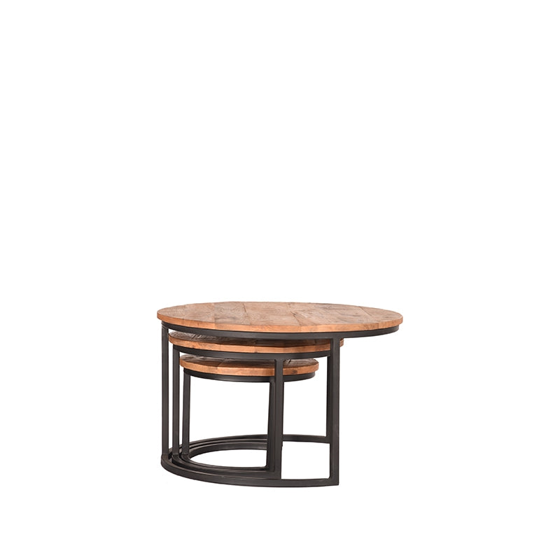 LABEL51 Coffee Table Set Triplet - Rough - Mango Wood