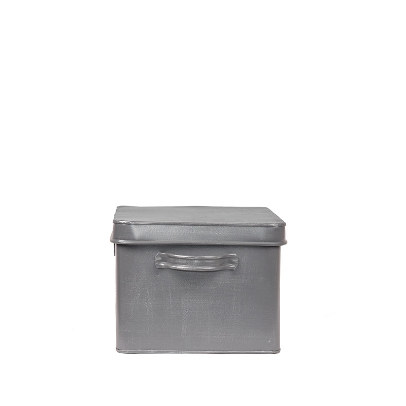 LABEL51 Storage Tin Shoe Polish Storage Box - Gray - Metal