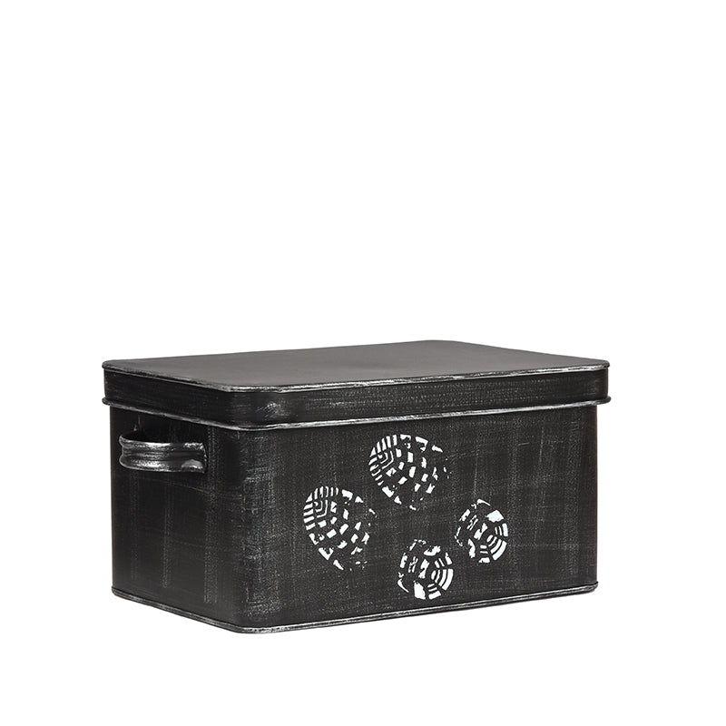 LABEL51 Storage tin Shoe polish storage box - Black - Metal
