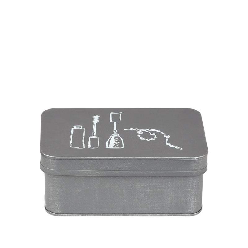 LABEL51 Storage tin Make-Up storage box - Gray - Metal