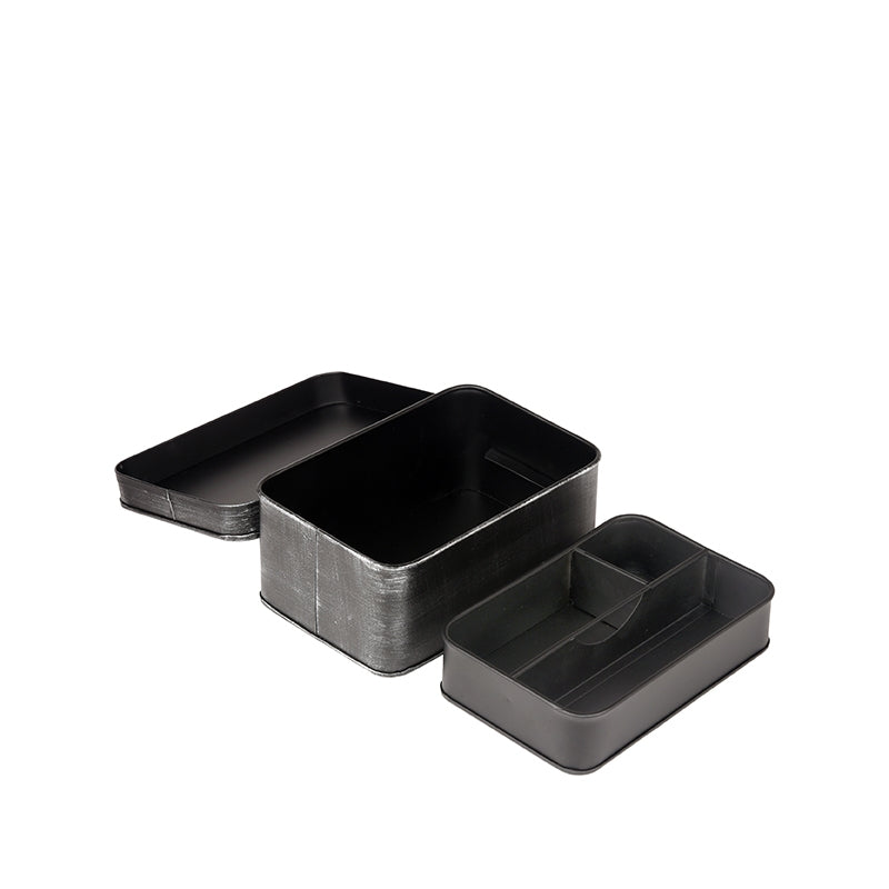 LABEL51 Storage tin Make-Up storage box - Black - Metal