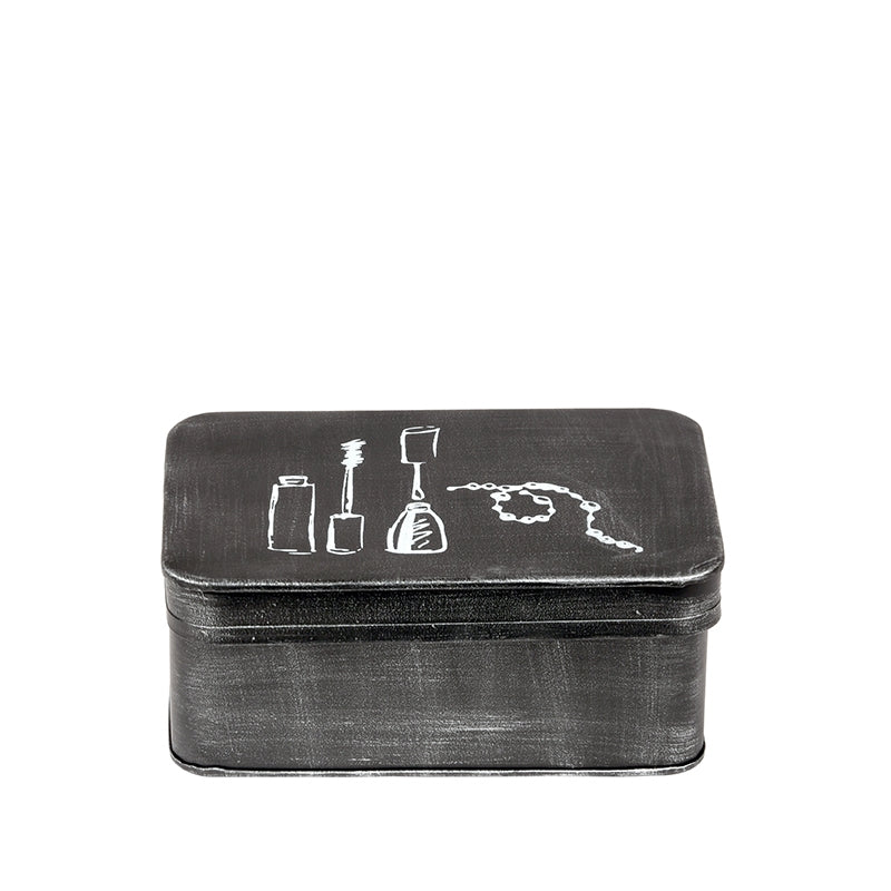 LABEL51 Storage tin Make-Up storage box - Black - Metal