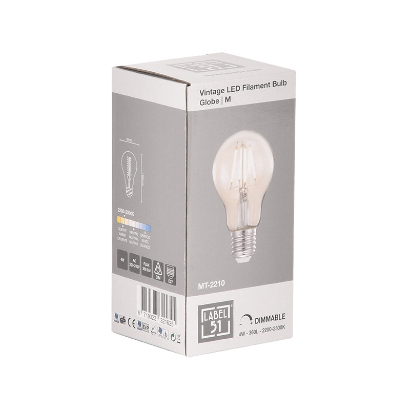 LABEL51 Light Source LED Carbon Wire Lamp Bulb - Glass - M