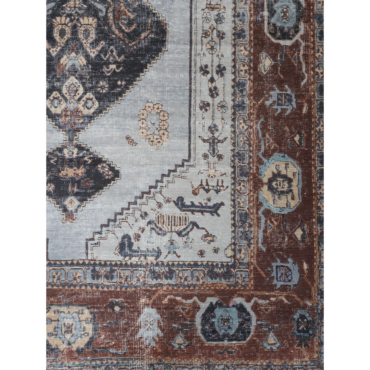 Carpet Karaca Anthracite/Brown 09 - 160 x 230 cm