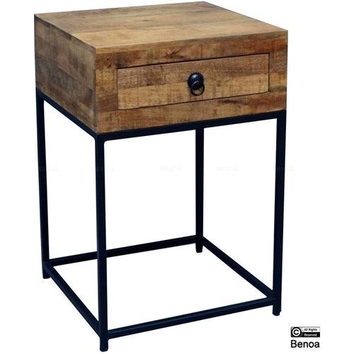 wooden iron side table 40