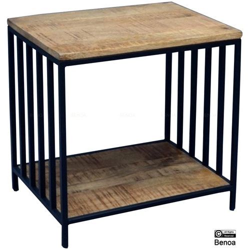 wooden iron sidetable 45