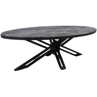 yana black oval coffee table