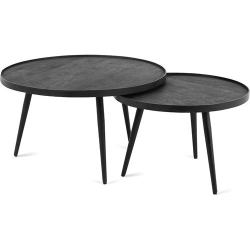black coffee table set of 2