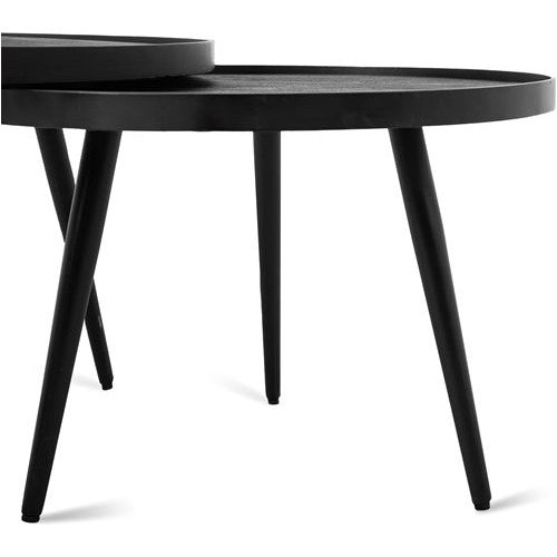 black coffee table set of 2